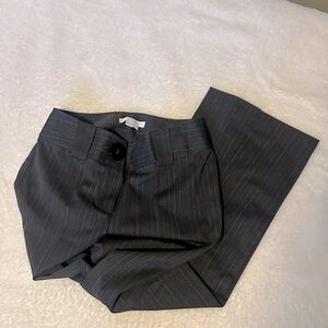 Wide leg pinstriped pants